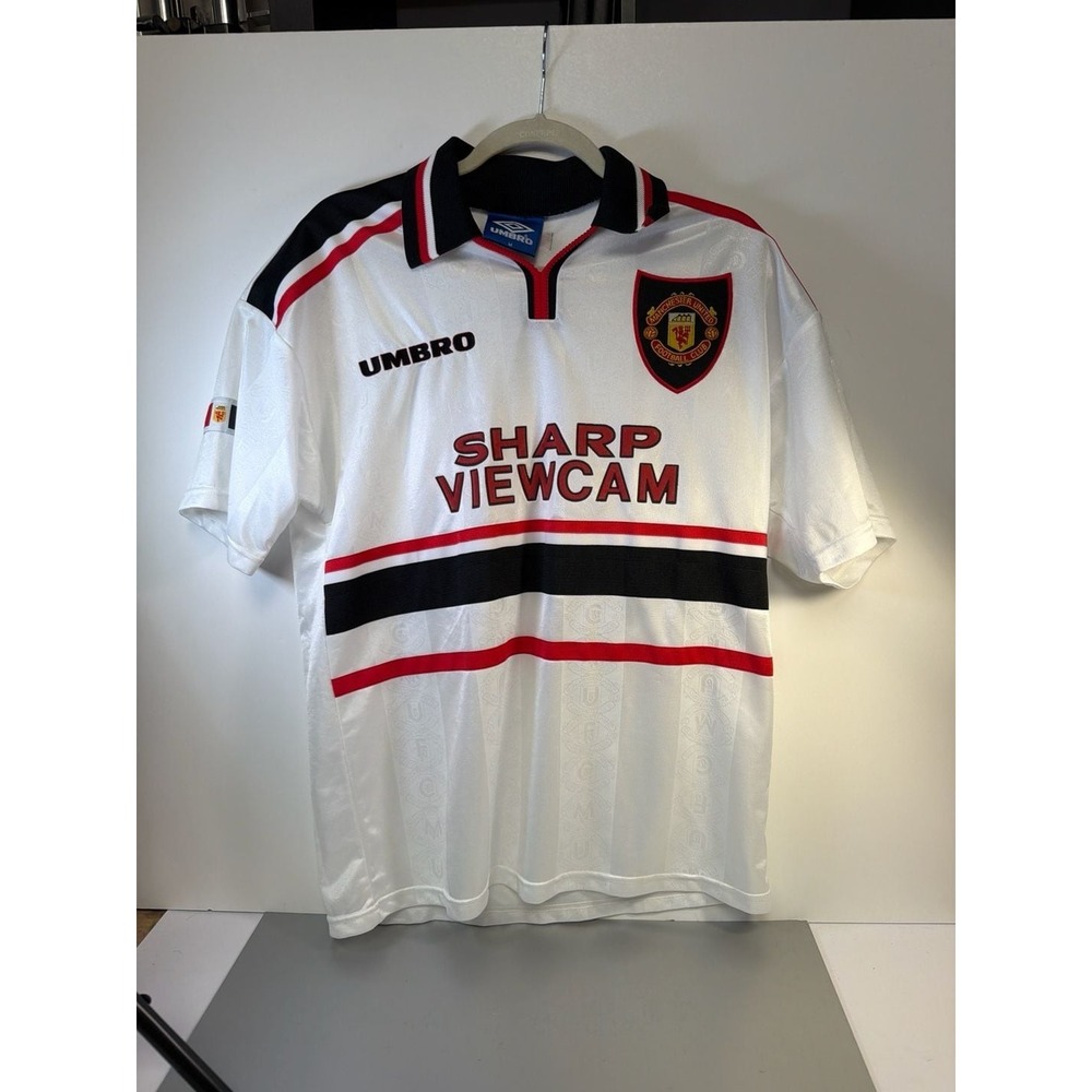Umbro Manchester United 1997-99 Away Jersey Sharp Viewcam Size M
